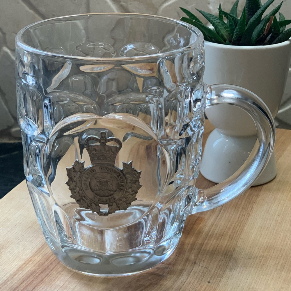 OPP (ONTARIO PROVINCIAL POLICE)  | Glass Beer Mug